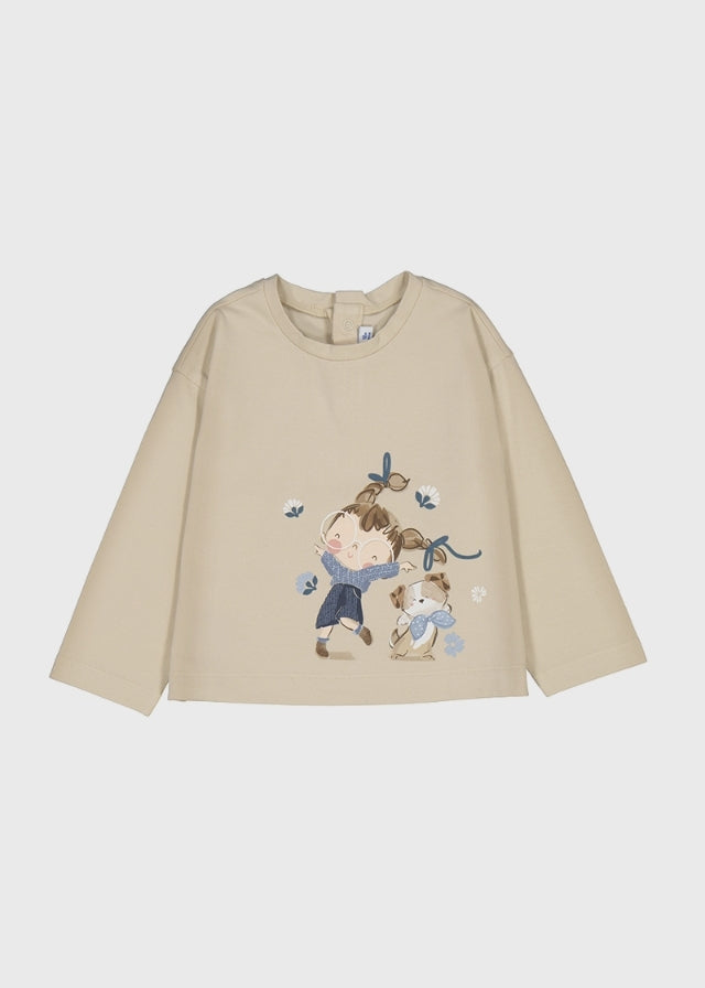 Blusa Manga Larga Muñeca Beige Mayoral
