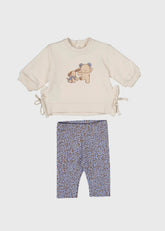 Conjunto Leggins Oso Beige Mayoral