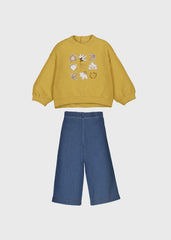 Conjunto Saco Estampado Amarillo Mayoral