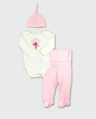 Conjunto Body con Gorro Helado Pink