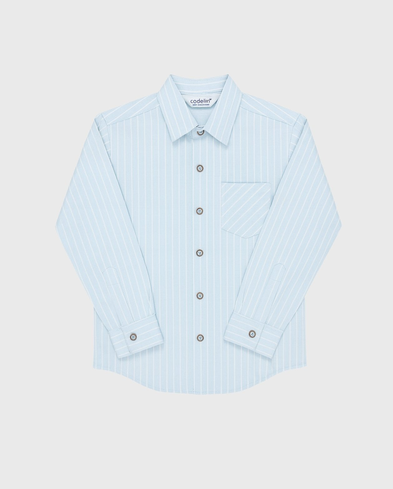 Camisa Maxi Manga Larga Con Rayas