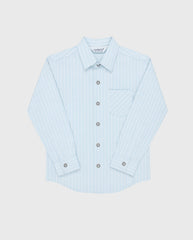 Camisa Maxi Manga Larga Con Rayas