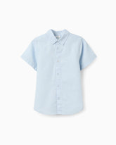 Camisa Clásica Lino Azul Zippy