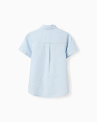 Camisa Clásica Lino Azul Zippy diseño