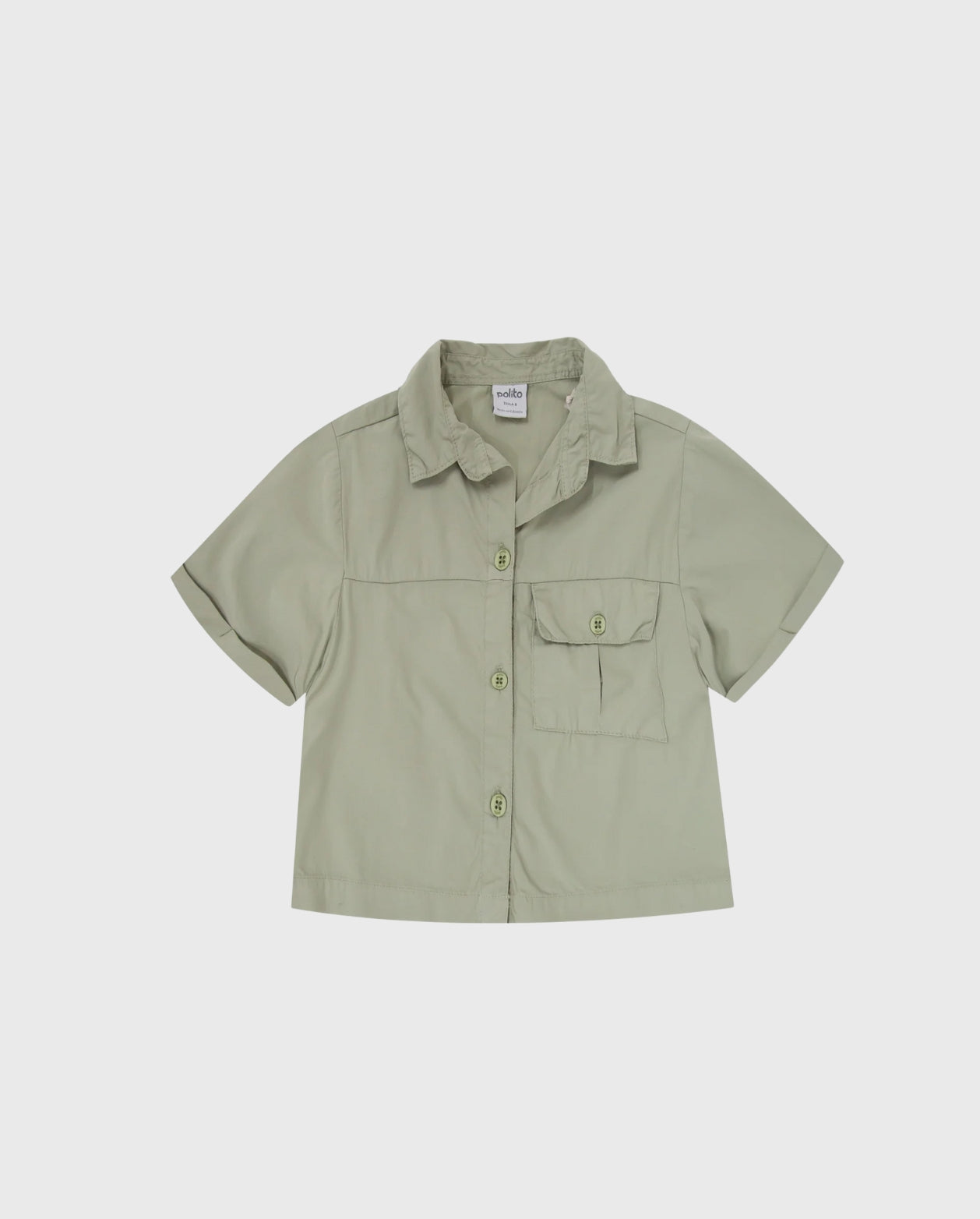 Camisa Detalle Bolsillo Verde