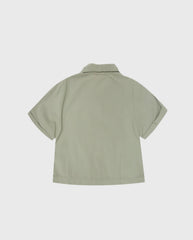 Camisa Detalle Bolsillo Verde diseño