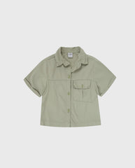 Camisa Detalle Bolsillo Verde