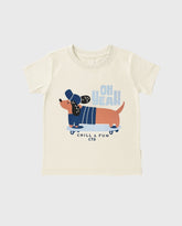 Camiseta Estampado Dog Beige