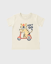 Camiseta Estampado Tigre Beige
