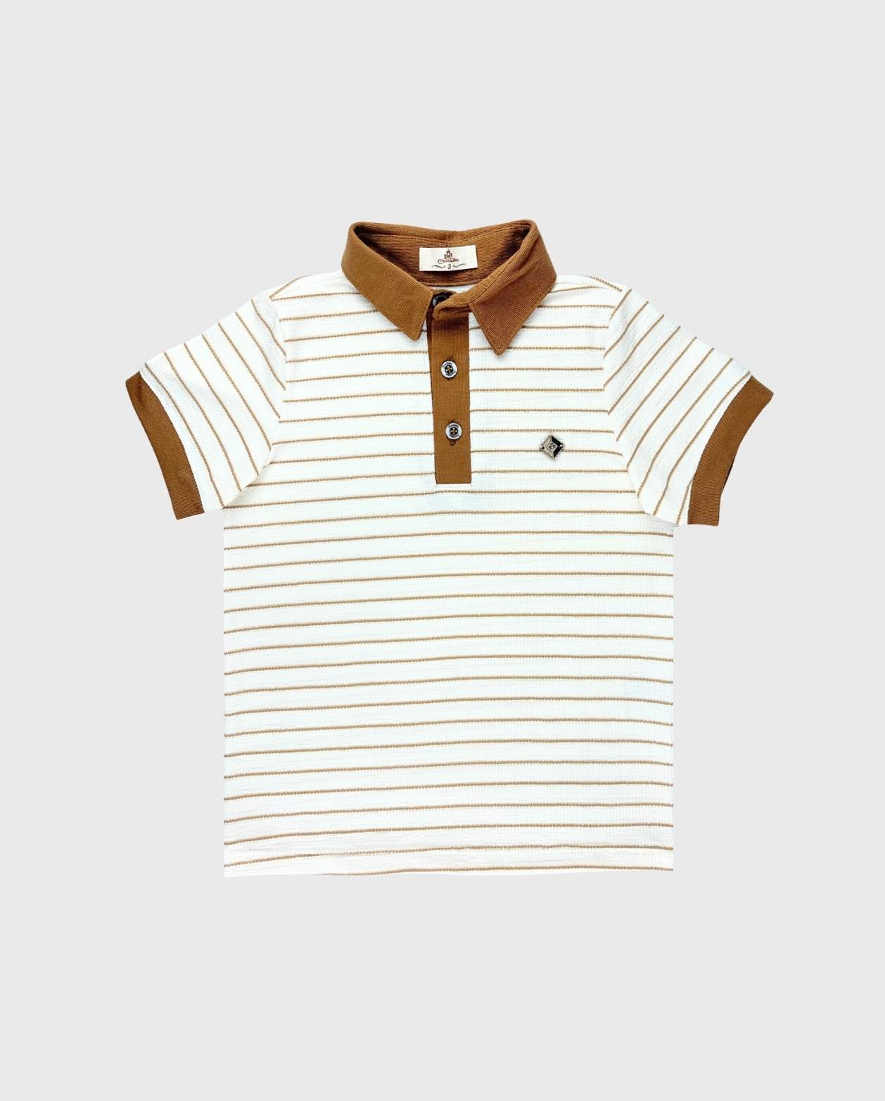 Camiseta Tipo Polo Rayada