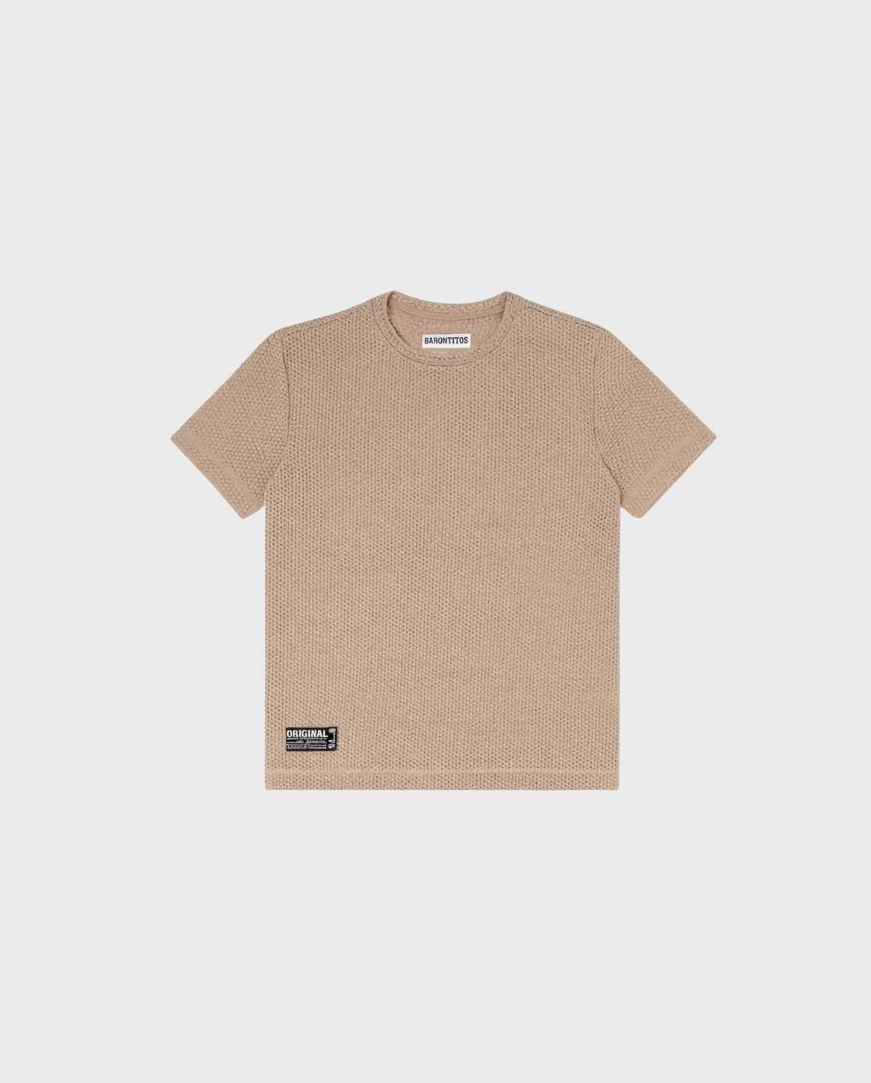 Camiseta En Malla Original Beige