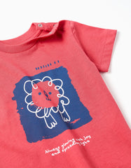 Camiseta Estampado Leon Rojo Zippy detalle