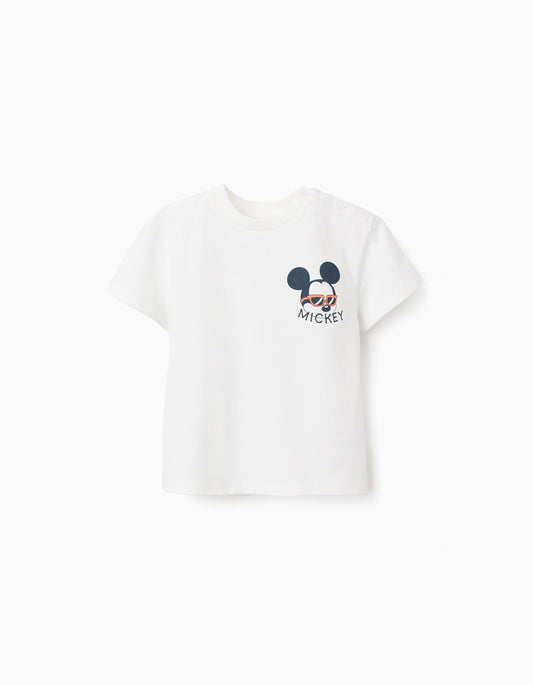 Camiseta Estampado Mickey Blanco Zippy