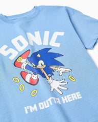 Camiseta Estampado Sonic Azul Zippy detalle