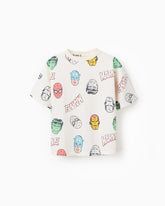 Camiseta Estampado Vengadores Marvel Blanco Zippy