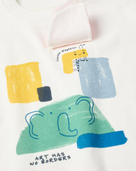 Camiseta Interactiva Explorer Blanco Zippy detalle