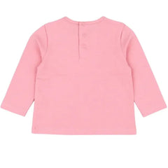 Camiseta Manga Larga Flor Rosa