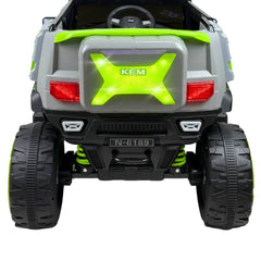 Carro Montable Eléctrico Jeep Gris Luces