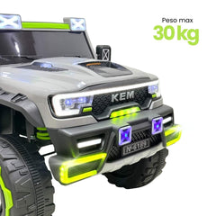 Carro Montable Eléctrico Jeep Gris Diseño