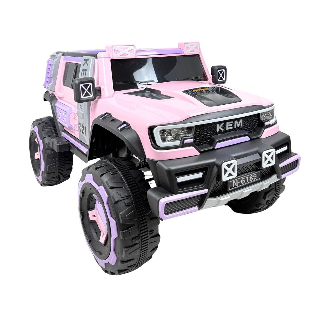 Carro Montable Eléctrico Jeep Rosa