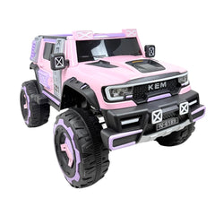 Carro Montable Eléctrico Jeep Rosa