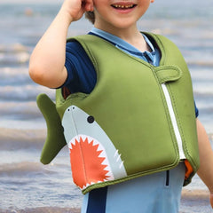 Chaleco Salvavidas Verde Diseño Tiburón Con Aleta Modelo