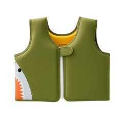 Chaleco Salvavidas Verde Diseño Tiburón Con Aleta