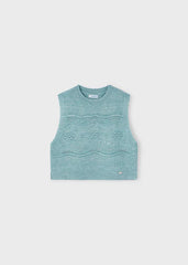 Chaleco Tricot Brillos Menta Mayoral