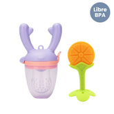 Chupo de Frutas Cuernos con Rasca encías Surtido Morado