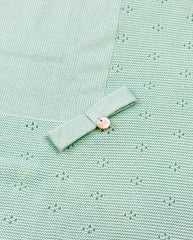 Cobija Tricot Moño Verde Dr.Kid Detalle