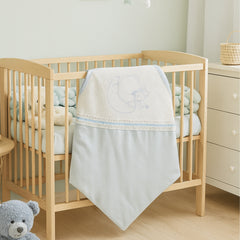 Cobija Diamante Doble Faz Oso Azul El Bebé Feliz