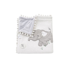 Cobija Premium Bordado Encaje Gris detalle