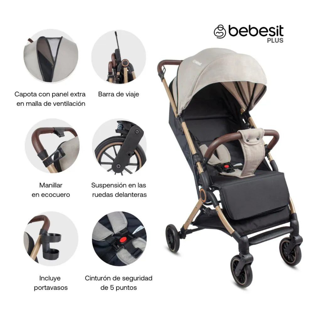 Coche Maleta Micro Beige Bebesit