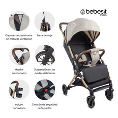 Coche Maleta Micro Beige Bebesit