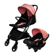 Coche Maleta Con Porta Bebé Boston Rosa Maxibaby