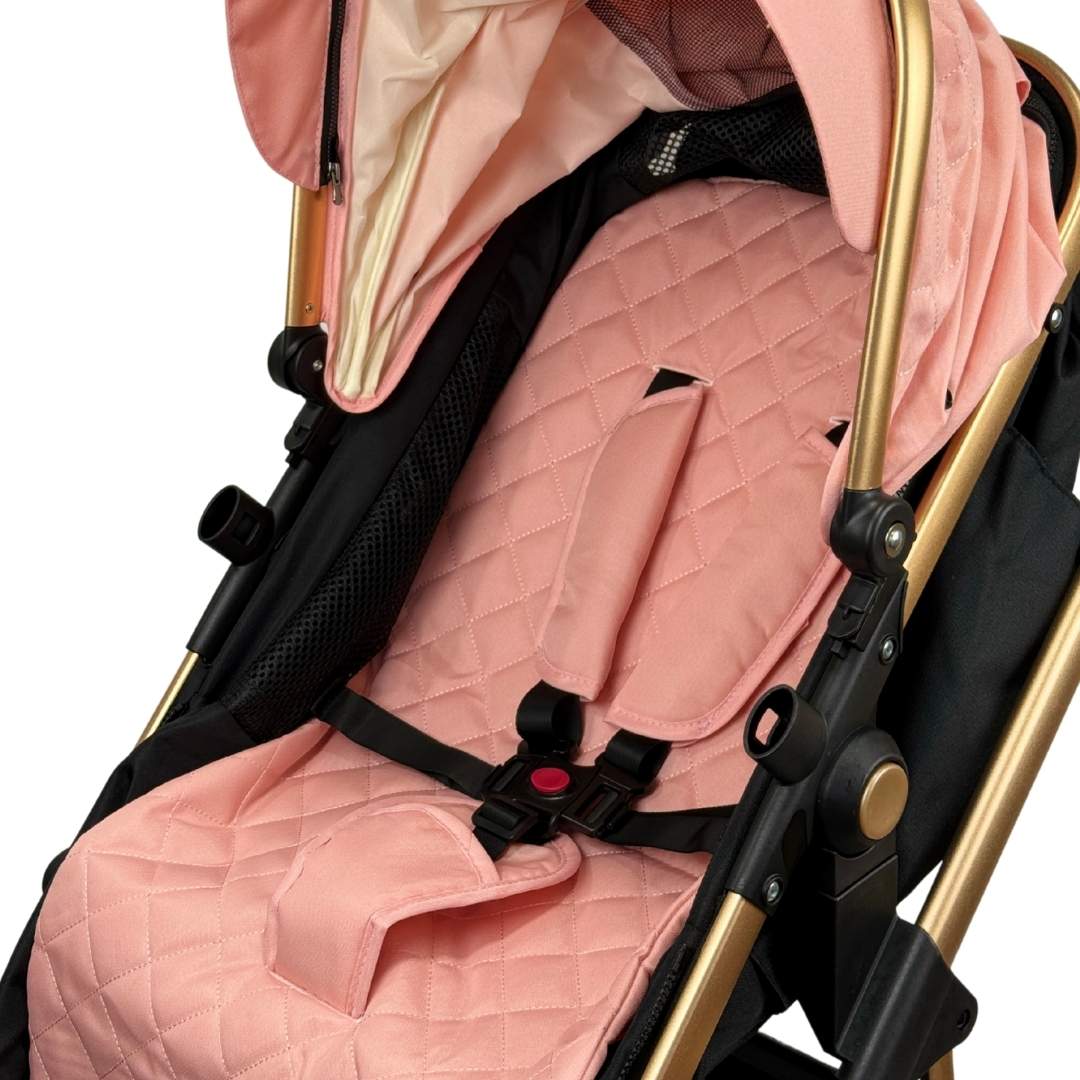 Coche Moisés Britto Maxibaby Rosa Cinturón