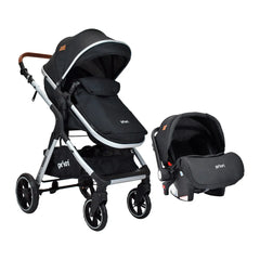 Coche Moisés Con Porta Bebe Kansas Negro Priori