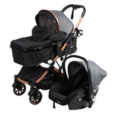 Coche Moisés Con Portabebés Clint Negro Ebaby®
