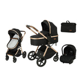 Coche Moisés Oxford Negro Kidilo