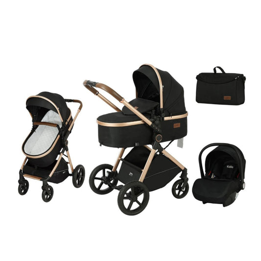 Coche Moisés Oxford Negro Kidilo