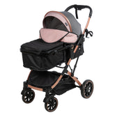 Coche Moises Maleta Shiro Rosa Ebaby