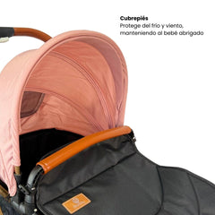 Coche Moisés Small Rosa Maxibaby Cubrepiés