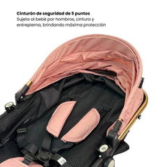 Coche Moisés Small Rosa Maxibaby Cinturón