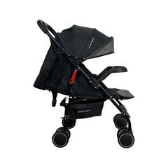 Coche Paseador Owen Negro Happy Baby Perfil