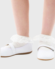 Medias Tobillera Detalle Encaje Nata Condor niña