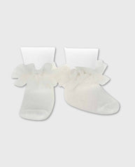 Medias Tobillera Detalle Tull Nata Condor