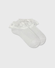 Medias Tobillera Detalle Encaje Nata Condor