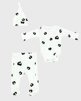 Conjunto 3 Piezas Body Estampado Corazones