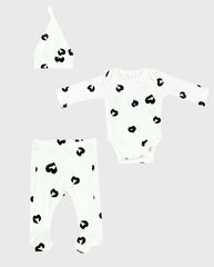 Conjunto 3 Piezas Body Estampado Corazones