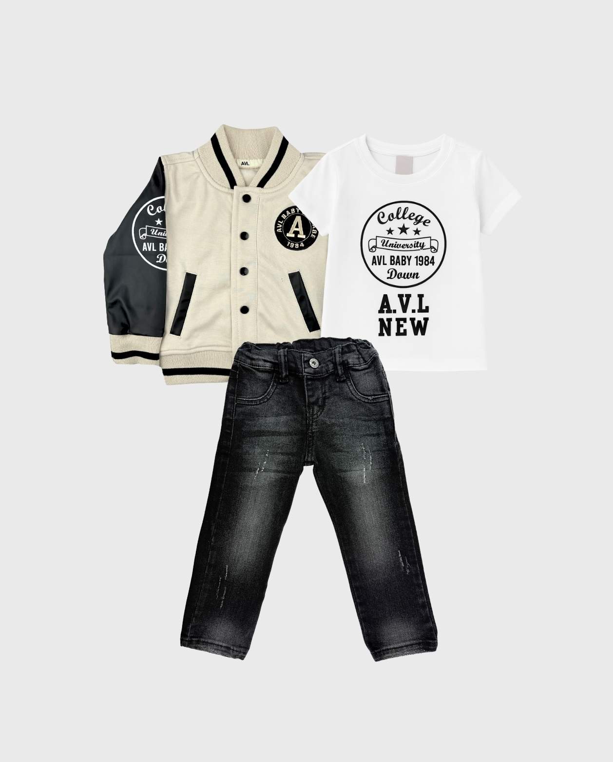 Conjunto 3 Piezas Con Chaqueta Beige